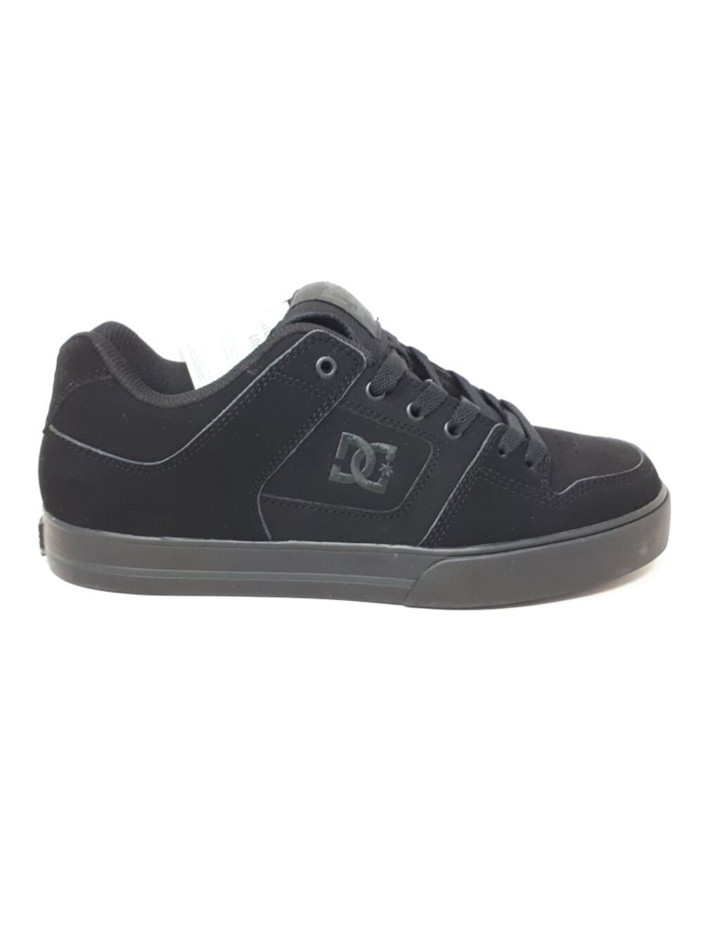 DC Shoes Pure Low Top All Black Skateboard Skate Casual Sneaker Mens Size 9.5 US